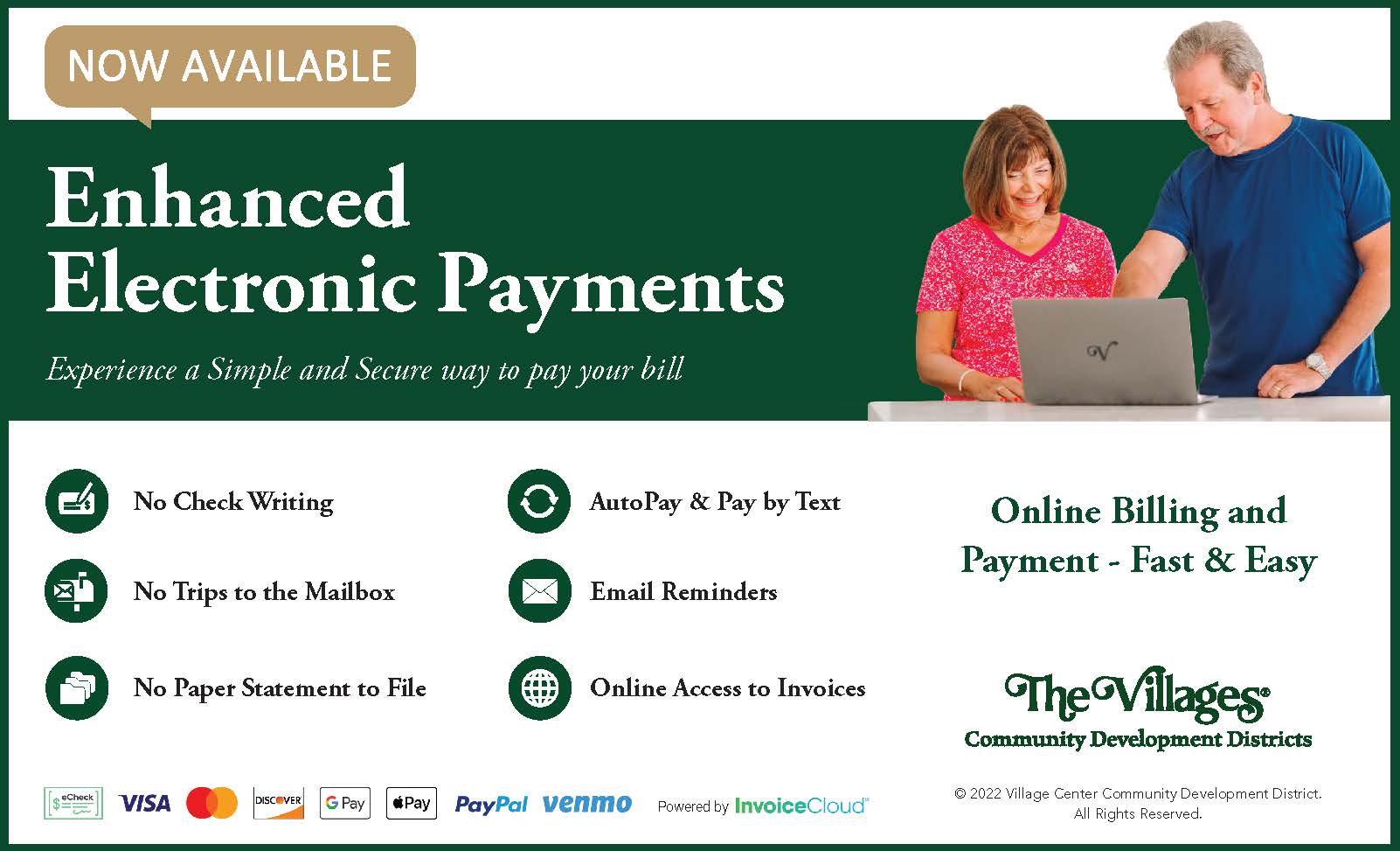 Now Available Enhanced Electronic Payments